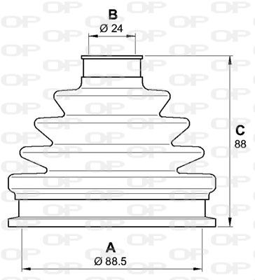 OPEN PARTS Комплект пылника, приводной вал SJK7135.00